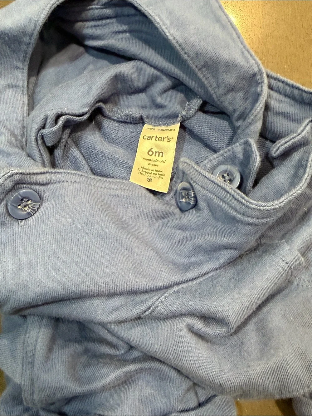 Carter's Blue Toddler Romper Overalls with Front Pocket